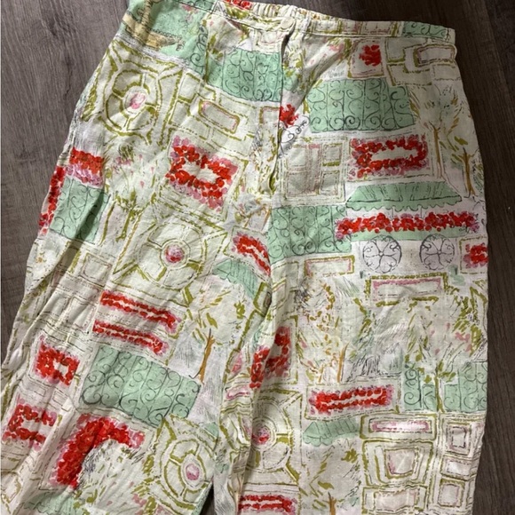 Colorful Patterned Linen Pants - Picture 2 of 4